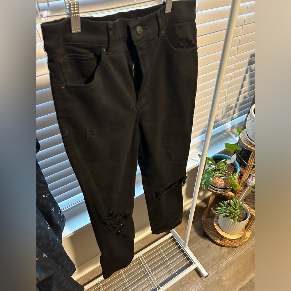 Express black jeans slim super high rise 10L
